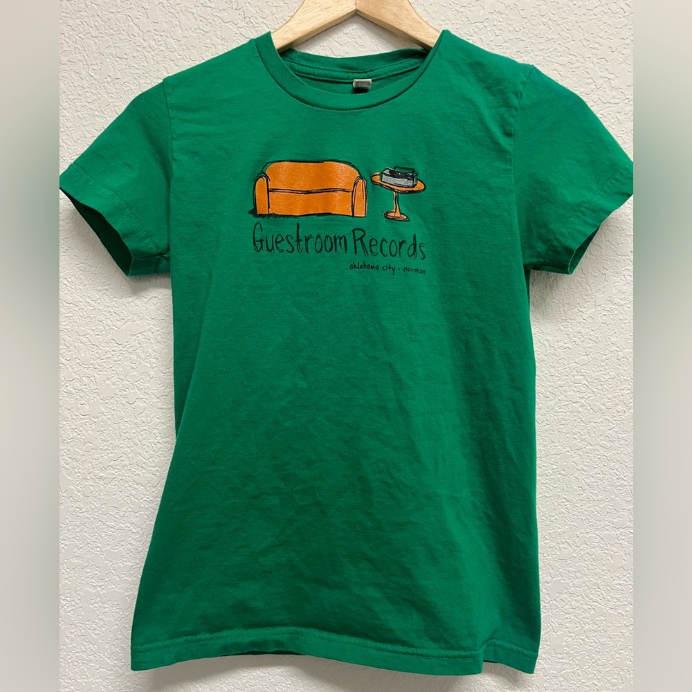 *Vintage Guestroom Records Green Oklahoma American Apparel T-Shirt Women’s M